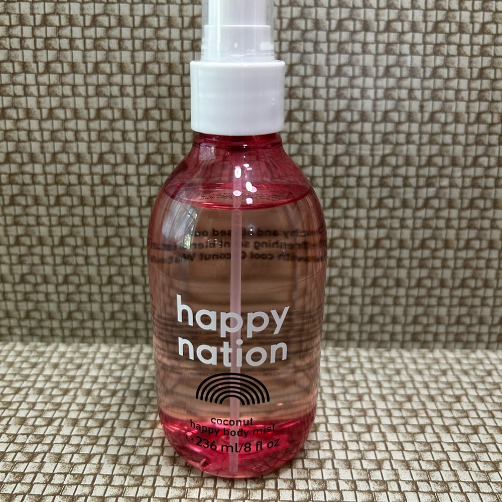 VICTORIA'S SECRET PINK HAPPY NATION BODY MIST COCONUT 8 oz 236 ml NEW